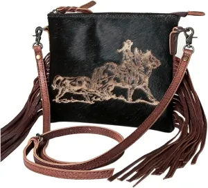 American Darling Small Crossbody Saddle Blanket Genuine Leather Women Bag Western Handbag Purse