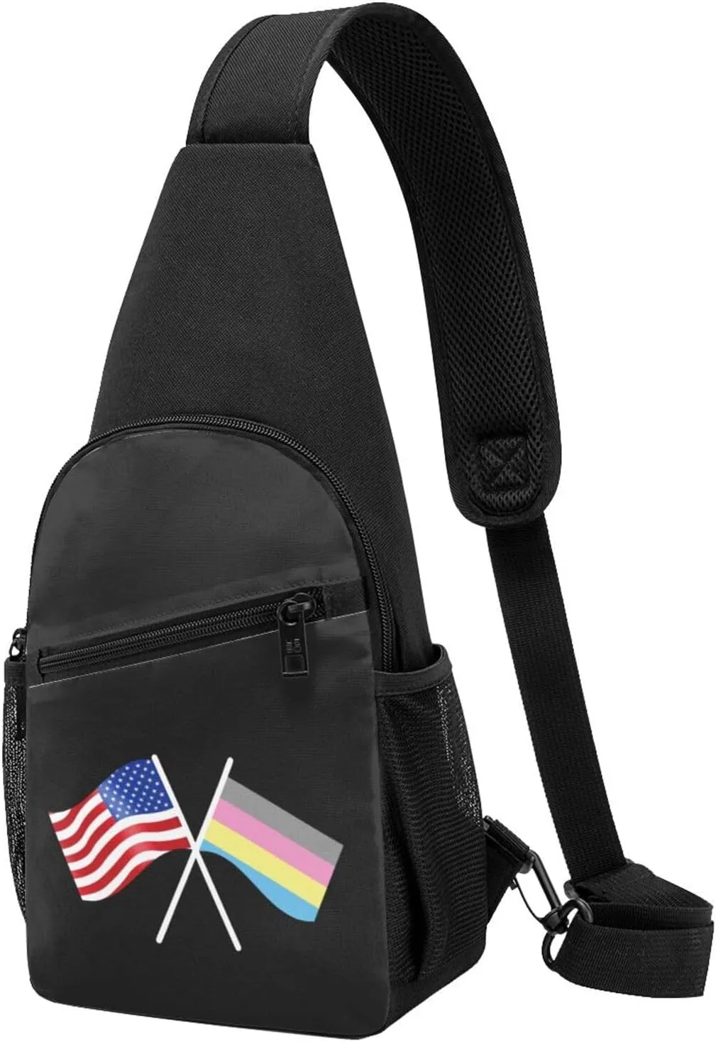 American Polygender Pride flag LGBTQ Chest Pack Leisure Shoulder Crossbody Chest Bag