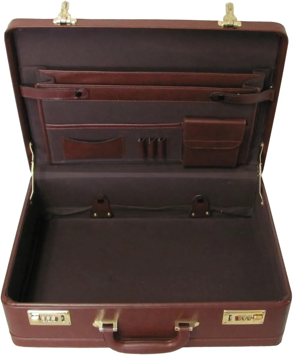 Amerilether Large Expandable Faux Leather Attachè Case (#2894-89)