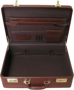 Amerilether Large Expandable Faux Leather Attachè Case (#2894-89)