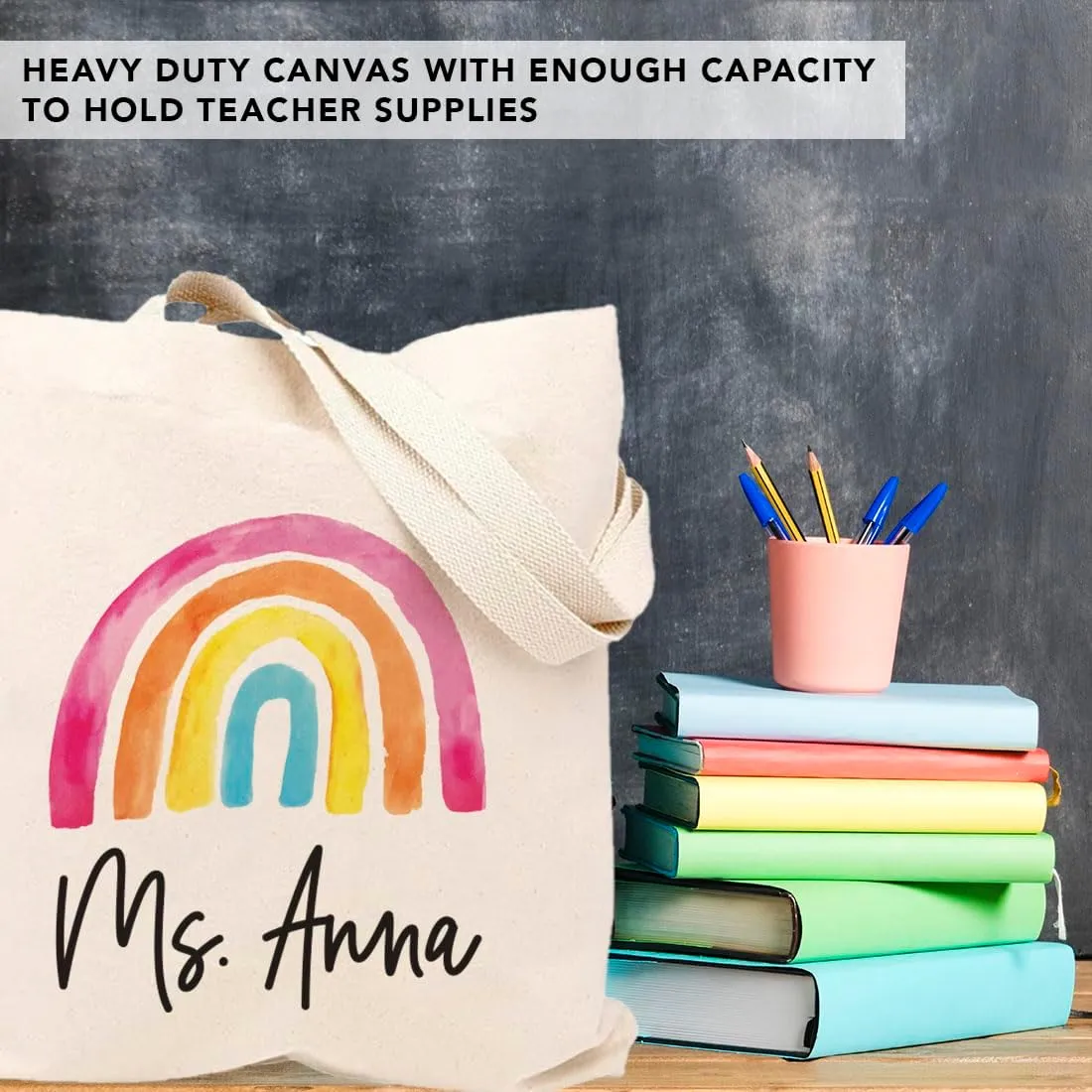 Andaz Press 15" x 15.75" Tote Bags - Best Teacher Gifts for Women