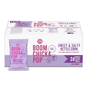 Angie's BOOMCHICKAPOP Sweet & Salty Kettle Corn Popcorn, 1 oz. Individual Bag (Pack of 24)