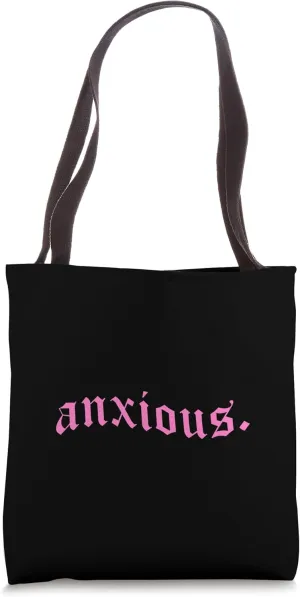 Anxious Pastel Goth Pink Mental Health Gift Alt Edgy Emo Tote Bag