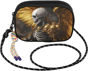 Archangel Skeleton Gold Small Crossbody Bags for Women Cell Phone Purses Women's Shoulder Handbag Wallet Purse