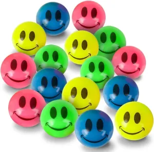 ArtCreativity Mini Smile Face Bouncing Balls - Bulk Pack of 144-1 Inch Bouncy Balls in Assorted Bright Neon Colors - Best Birthday Party Favors and Piñata Fillers for Boys and Girls