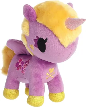 Aurora® Enchanting ©Tokidoki Flower Power Orchid Unicorno Stuffed Animal - Bright & Colorful Design - Showpiece Plush - Purple 7.5 Inches