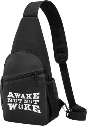 Awake But Not Woke Chest Pack Leisure Shoulder Crossbody Chest Bag