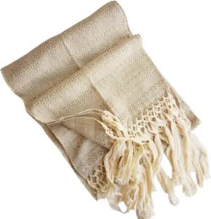 Baby Trapoz Mexican Rebozo Scarf, Shawl, Ideal for Natural Birth, Doula Massage, 118.11", Oatmeal