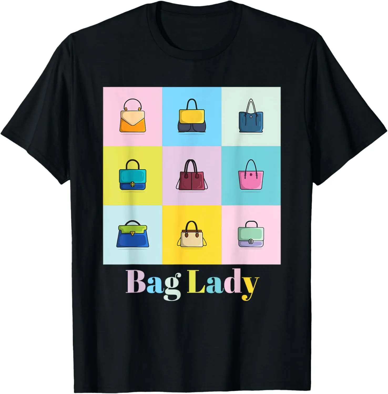Bag Lady Minimalist Handbag Lover Style T-Shirt