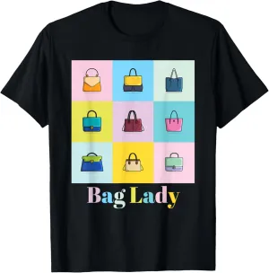 Bag Lady Minimalist Handbag Lover Style T-Shirt