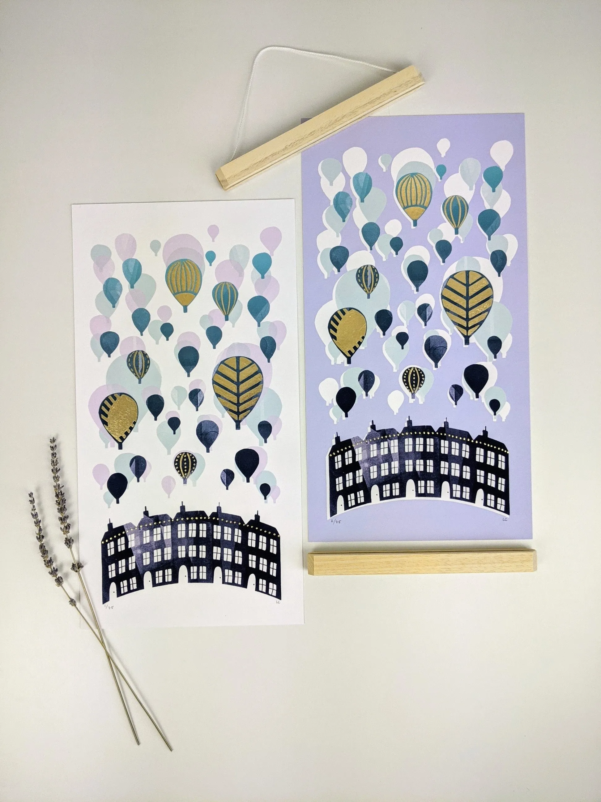 ‘Balloons Over Clifton Crescent’ Bristol Limited Edition Fine Art Print