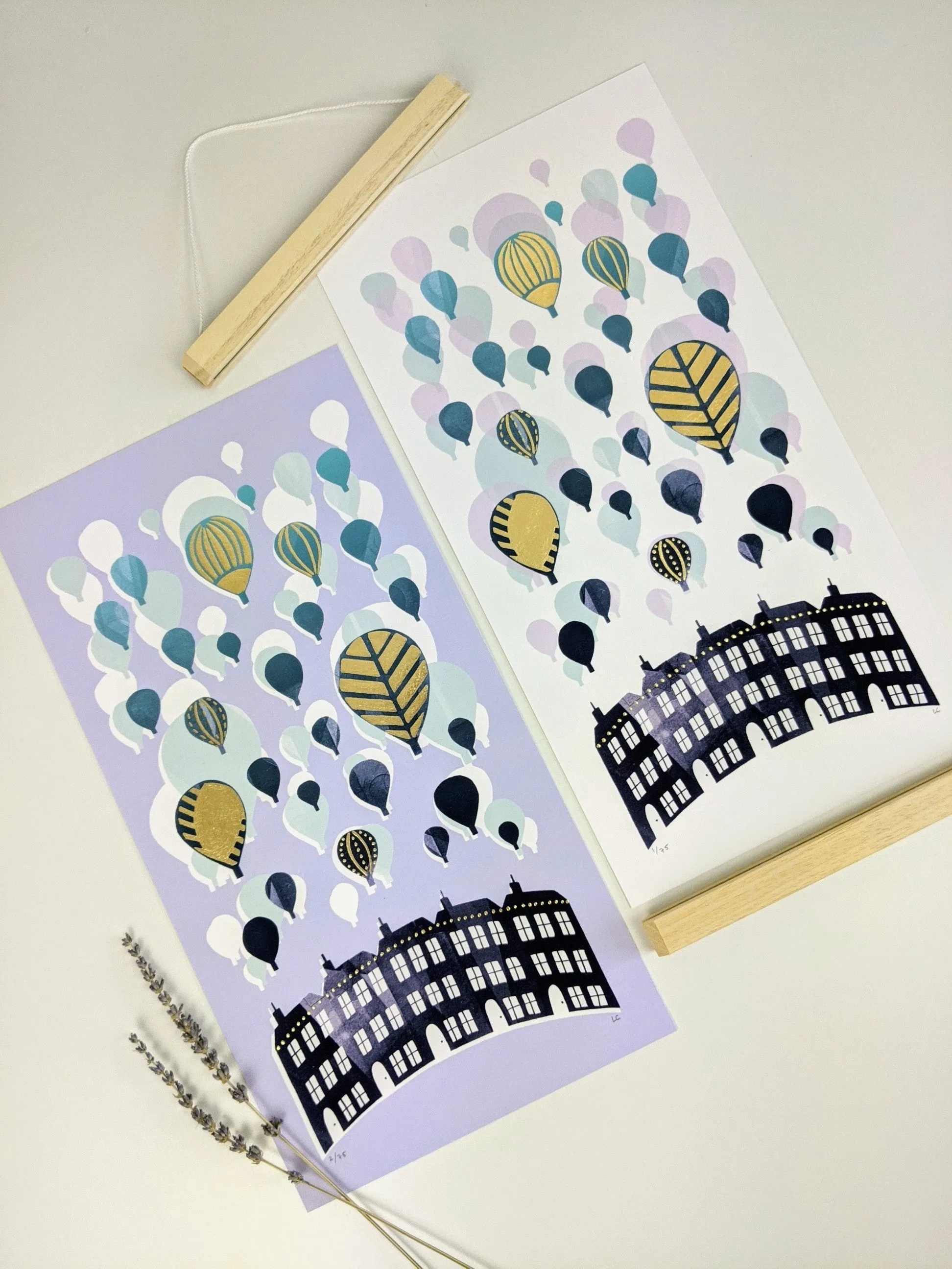‘Balloons Over Clifton Crescent’ Bristol Limited Edition Fine Art Print