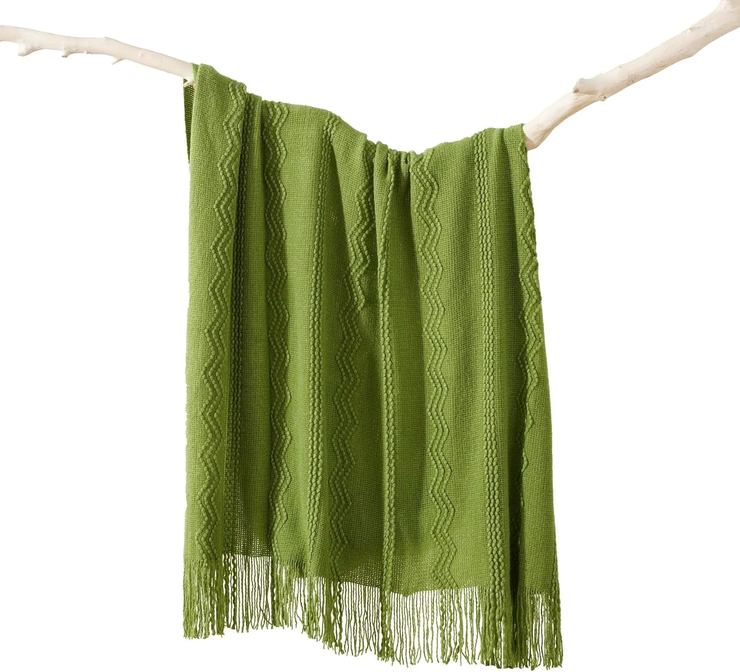BATTILO HOME Moss Green Throw Blanket for Couch, Spring Decorative Green Blankets for Sofa, Spring Throw Blanket, 50"x60"