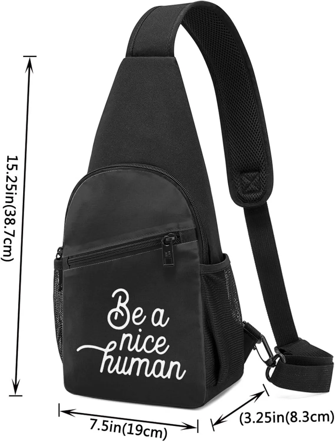 Be A Nice Human Chest Pack Leisure Shoulder Crossbody Chest Bag