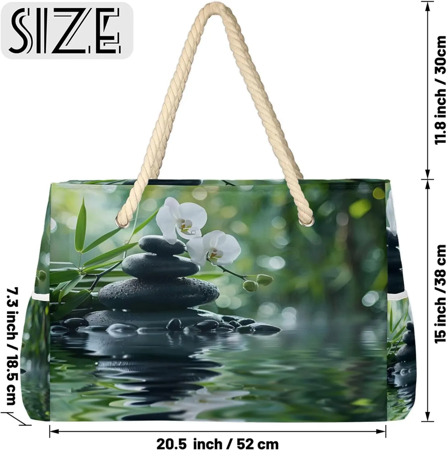 Beach Bags for Women Waterproof Sandproof Large Beach Tote Bag with Zipper Swim Pool Bag for Travel Outdoor