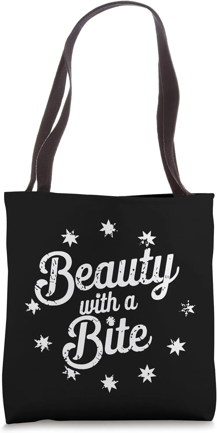 Beauty with a Bite elegance meets edgy for confident secure Tote Bag