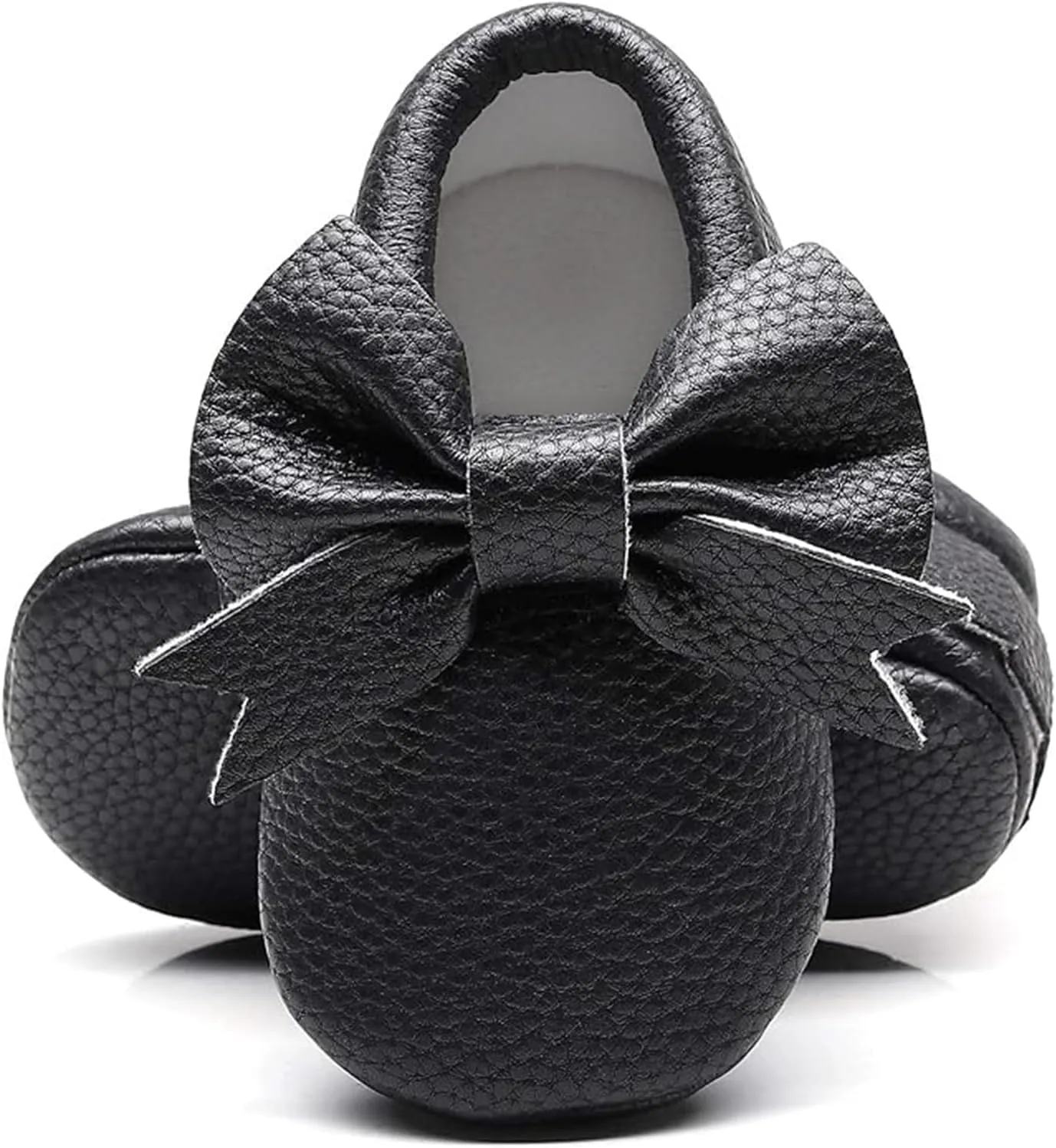 Bebila Double Bow Fringe Baby Moccasins - Soft Sole Baby Shoes Girls Toddler Crib Flats