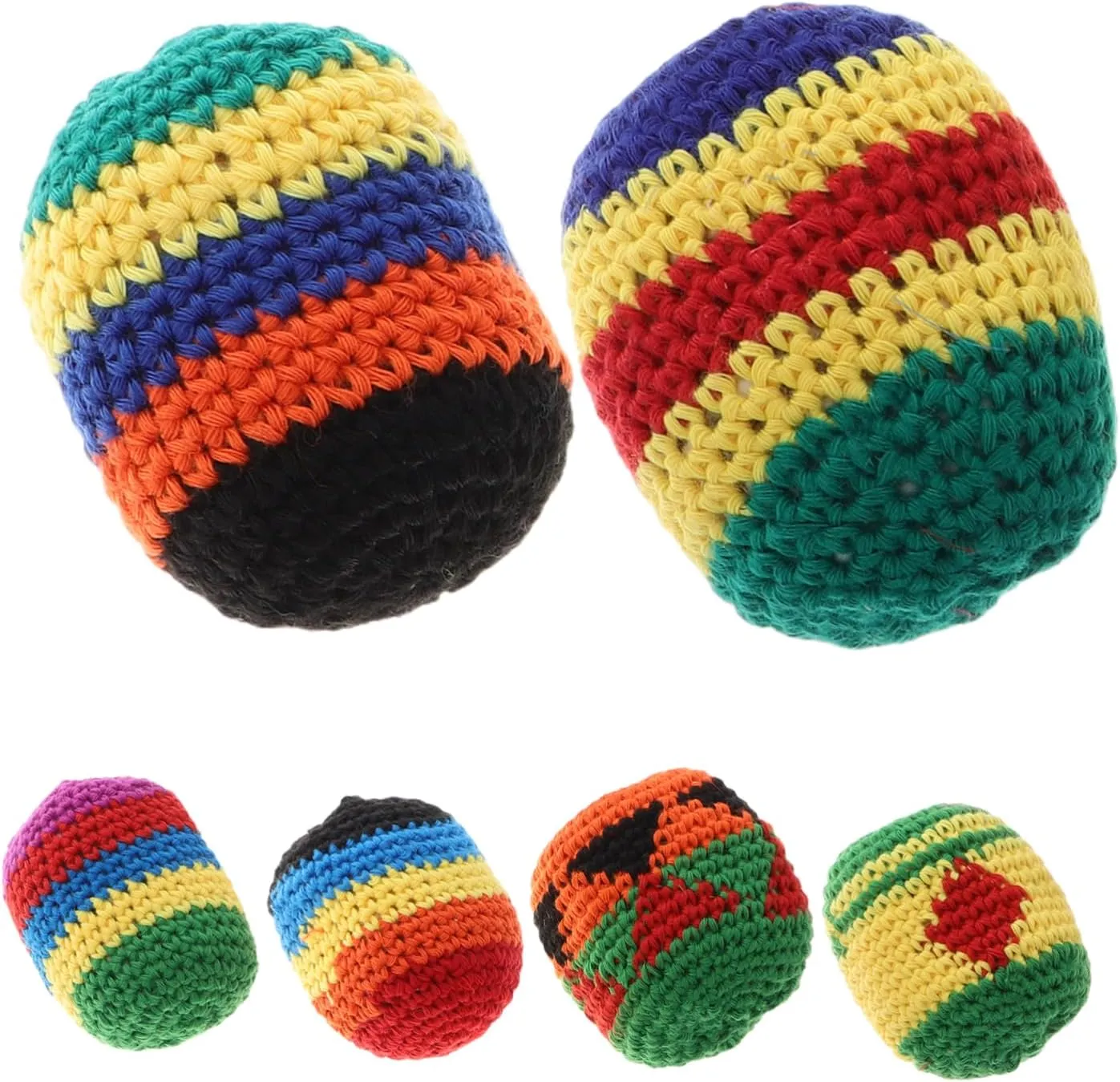 BESPORTBLE 6Pcs Juggling Balls Knitted Bean Bags for Tossing Games Crochet Kickballs for Fun Indoor Play for Early Childhood Education and Motor Skills Development