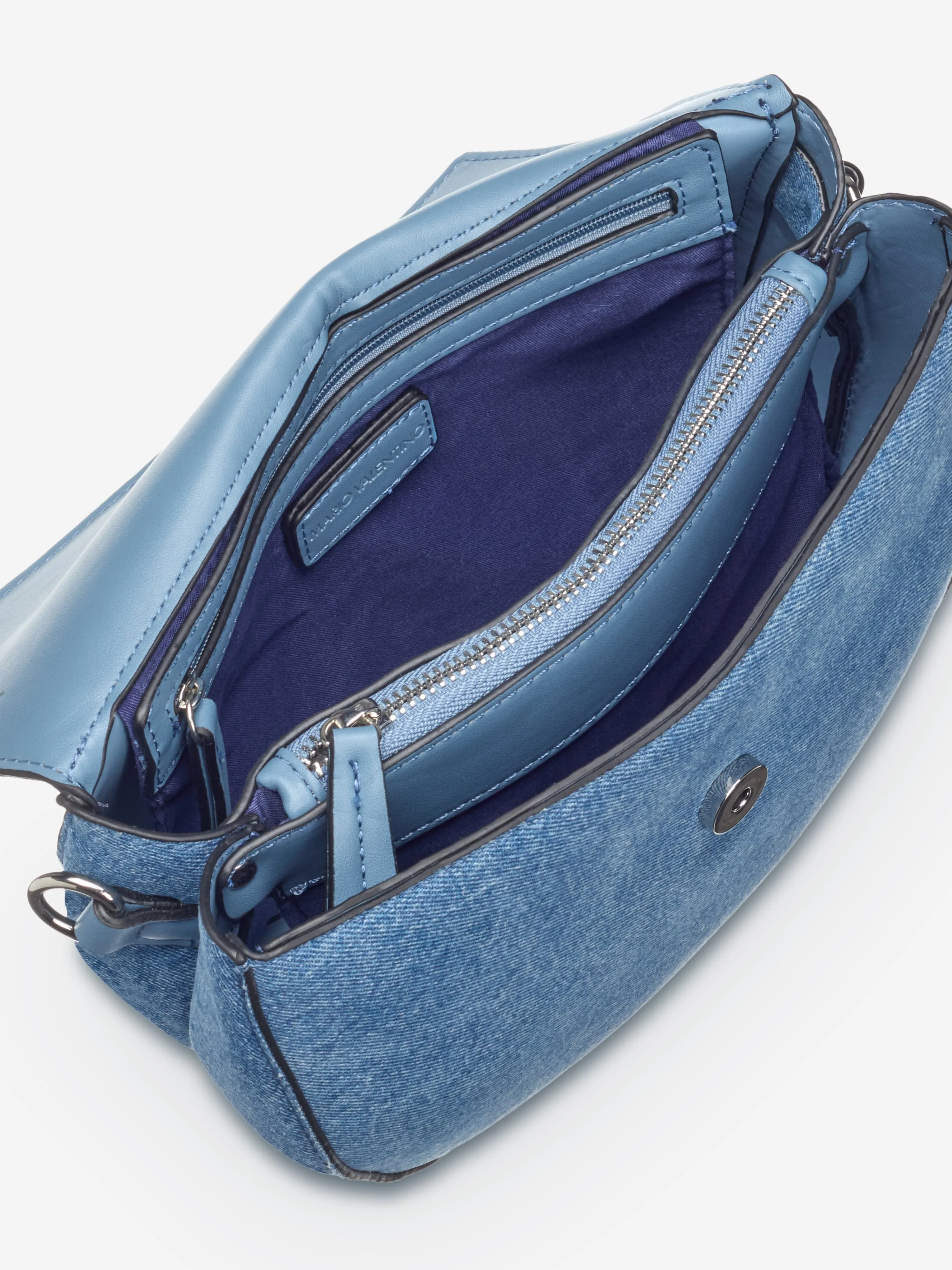 Bigs Denim Flap Bag in Blue (24.5cm)