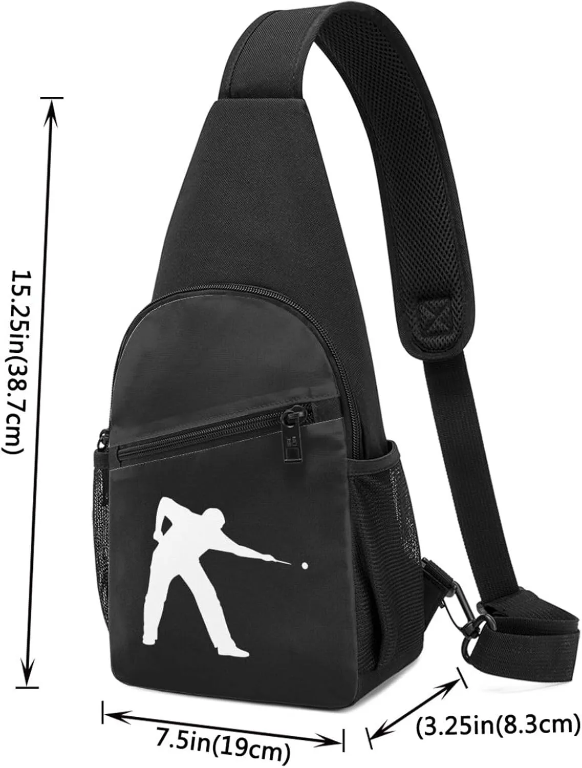 Billiard Ball Player Chest Pack Leisure Shoulder Crossbody Chest Bag