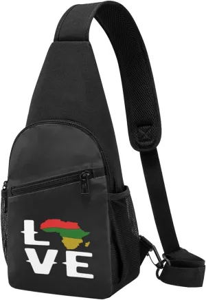 Black History Month Chest Pack Leisure Shoulder Crossbody Chest Bag