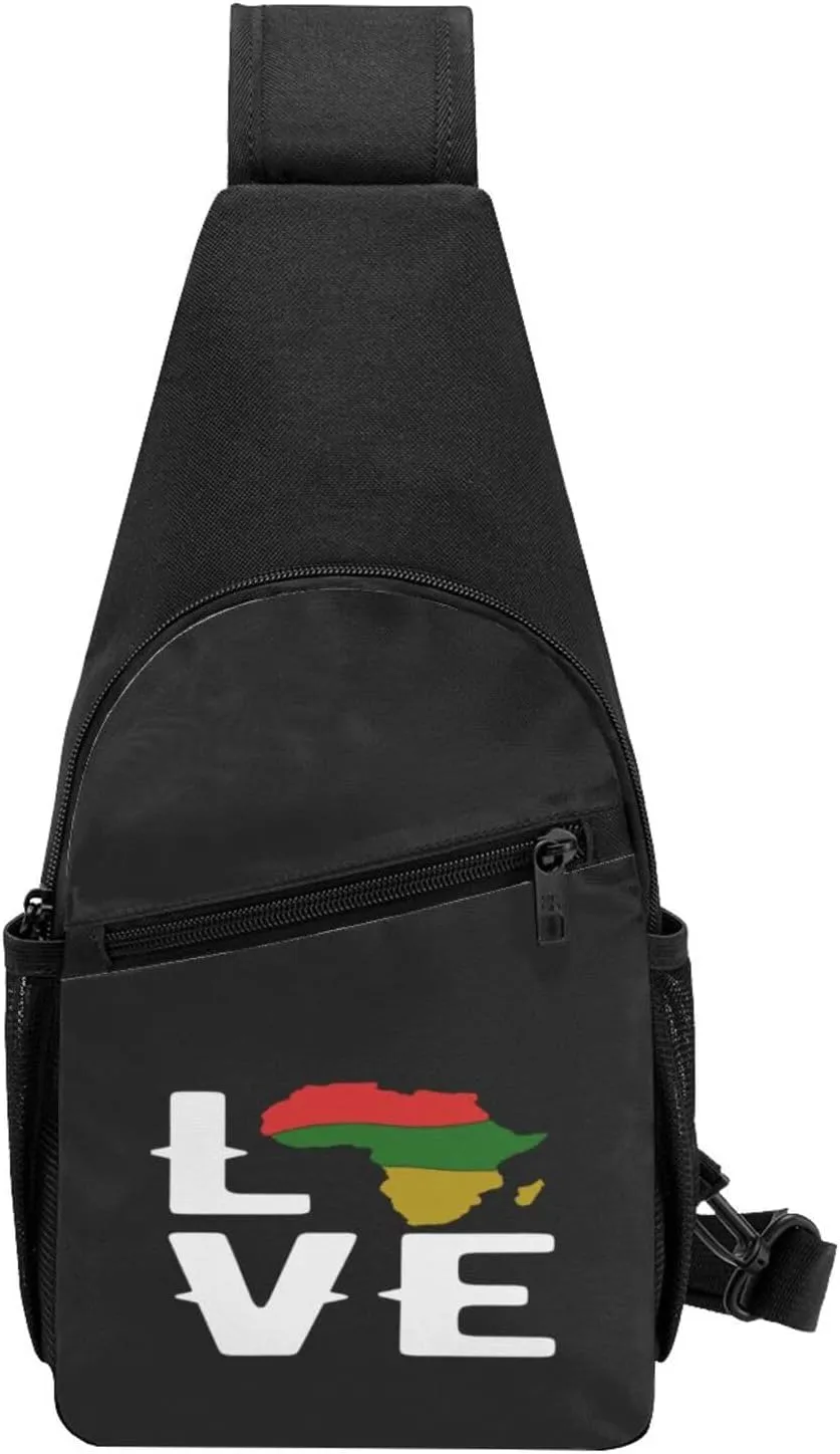 Black History Month Chest Pack Leisure Shoulder Crossbody Chest Bag
