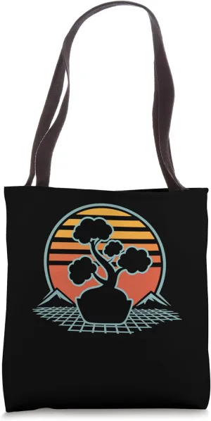 Bonsai Tree Retro Vintage 80s Tote Bag