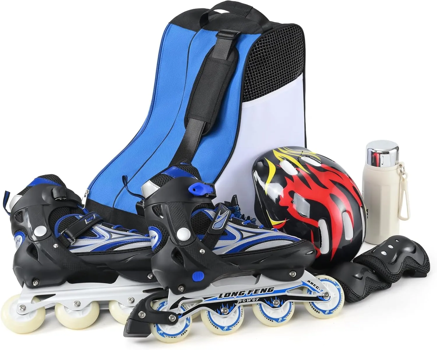 Boulder Bee Roller Skate Bag, Ice Skate Bag for Women with Adjustable Shoulder Strap, Shoe Bag for Ice Skating/Inline Skates, for Both Kids and Adults