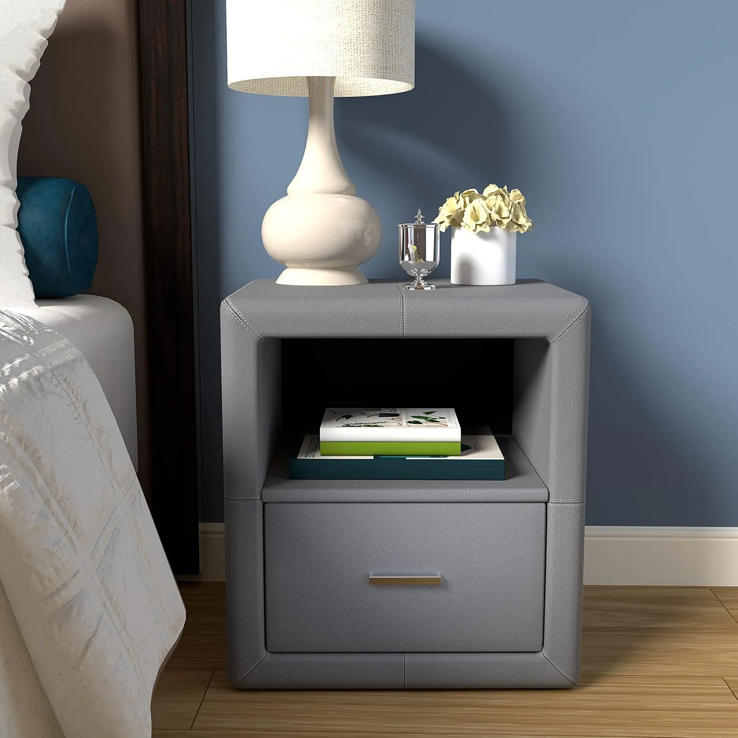 Boyd Sleep Lombardi Nightstand, Grey