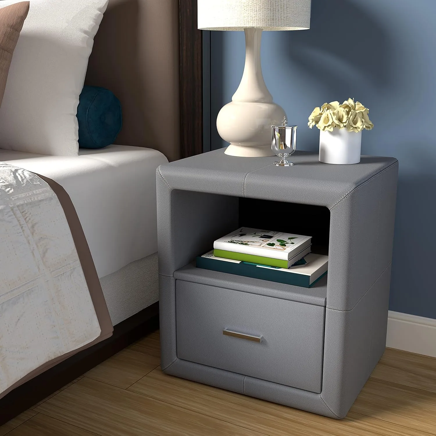 Boyd Sleep Lombardi Nightstand, Grey