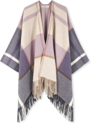 Breezy Lane Women's Shawl Wraps Warm Poncho Ruana Wrap Cardigan