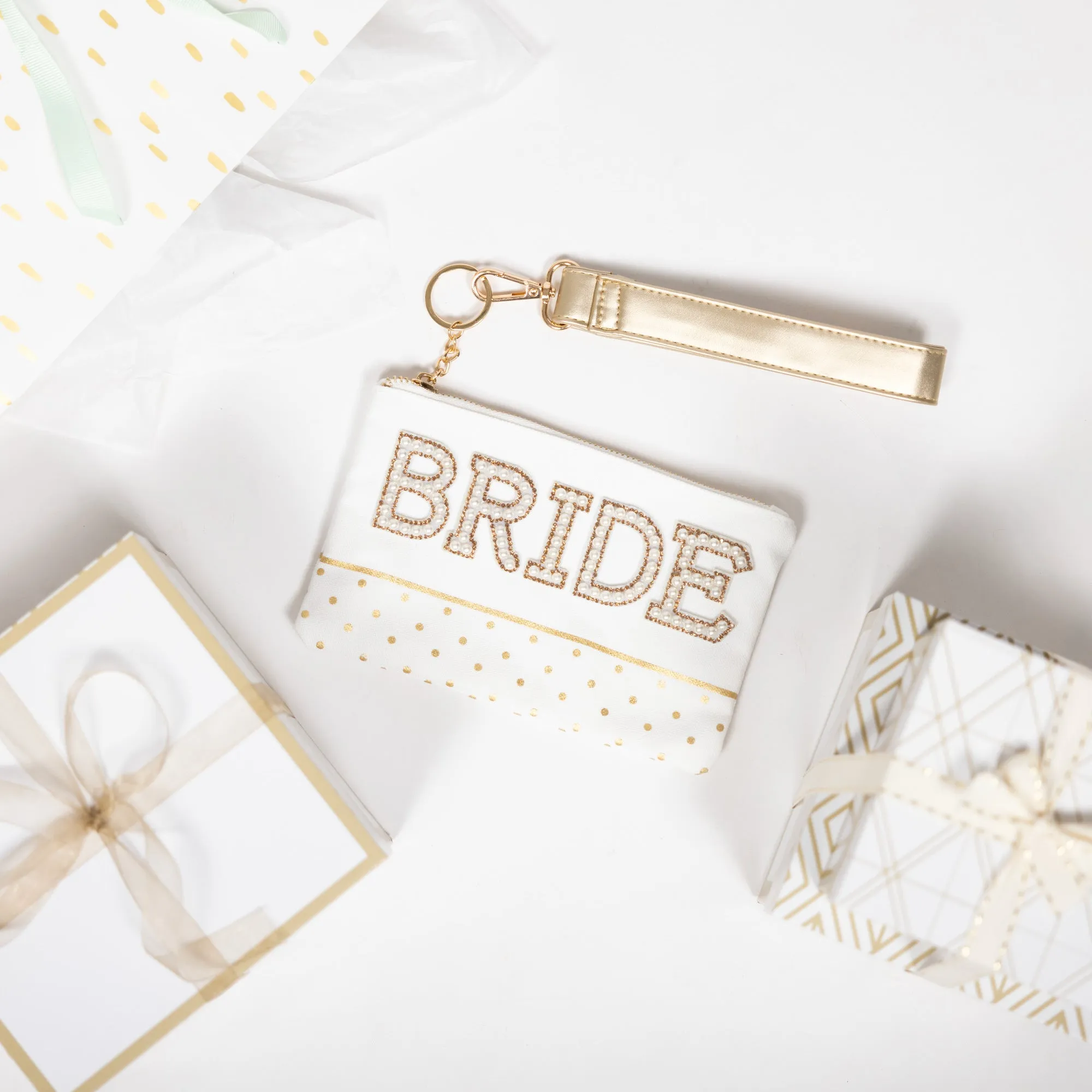 Bride 8" x 5" Canvas Wristlet