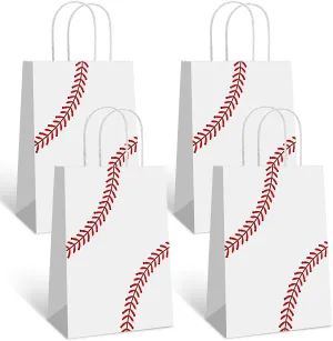 Bsitao 16 PCS Baseball Party Treat Bags Baseball Party Favor Gift Bags Party Paper for Baseball Theme Games Day Sports Goody Bags Birthday Party Decorations Supplies