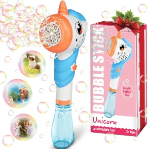 Bubble Machine for Kids, Unicorn Toys for Girls Ages 3 4 5 6 7 8  Year, Outdoor Toys Battery Operated Bubble Wand for Toddlers Age 3-5, Unicorn Gifts for Girls Birthday party favor Christmas Halloween