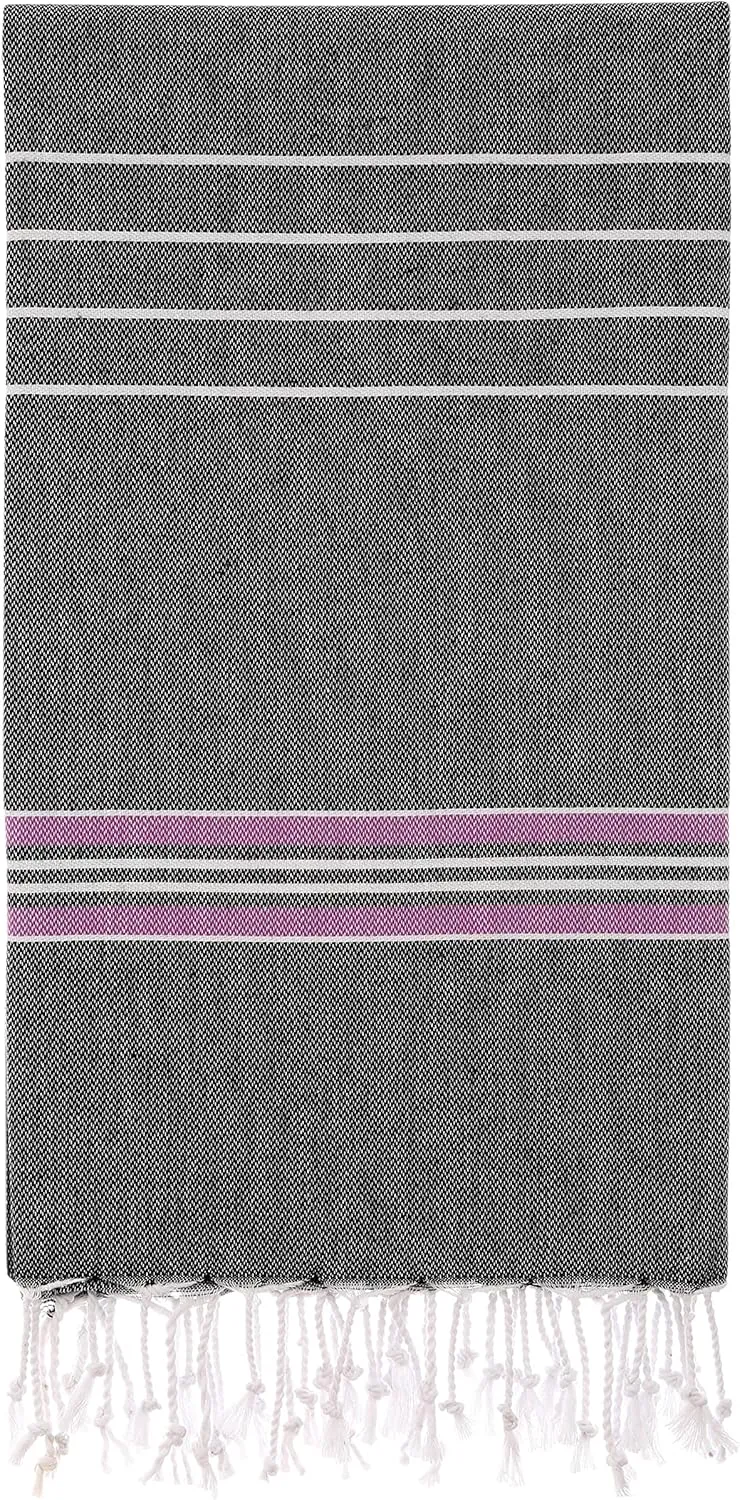Cacala Turkish Beach Towel Quick Dry Prewashed for Soft Feel Extra Large Peshtemal for Bathroom, Travel, Pool and Swim, Paradise Series, 37 in x 70 in