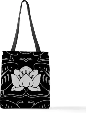 CafePress Water Lily Motif_12X18 Polyester Tote Bag 16"x16"