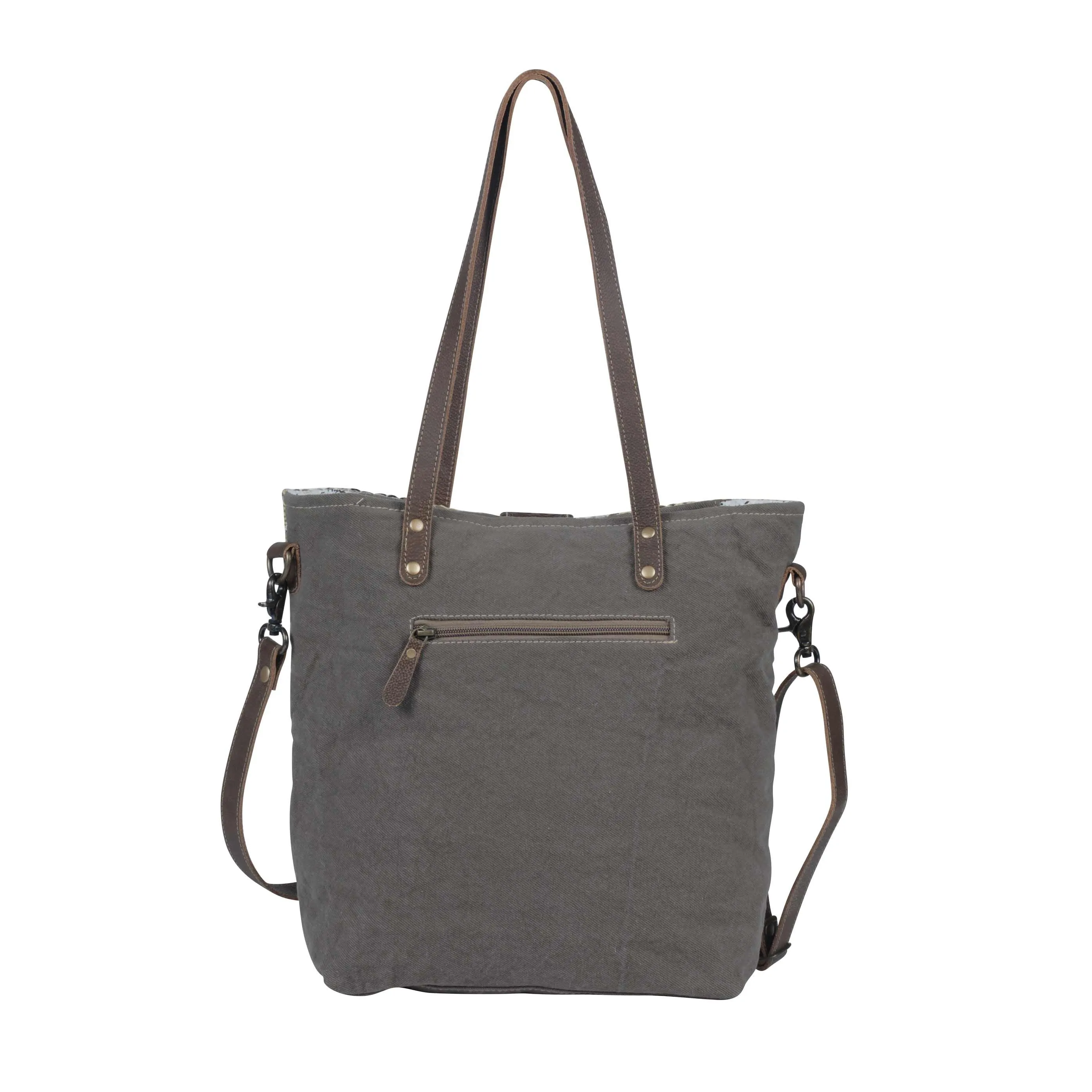 Canvas Shoulder Bag-Myra Muted Cones