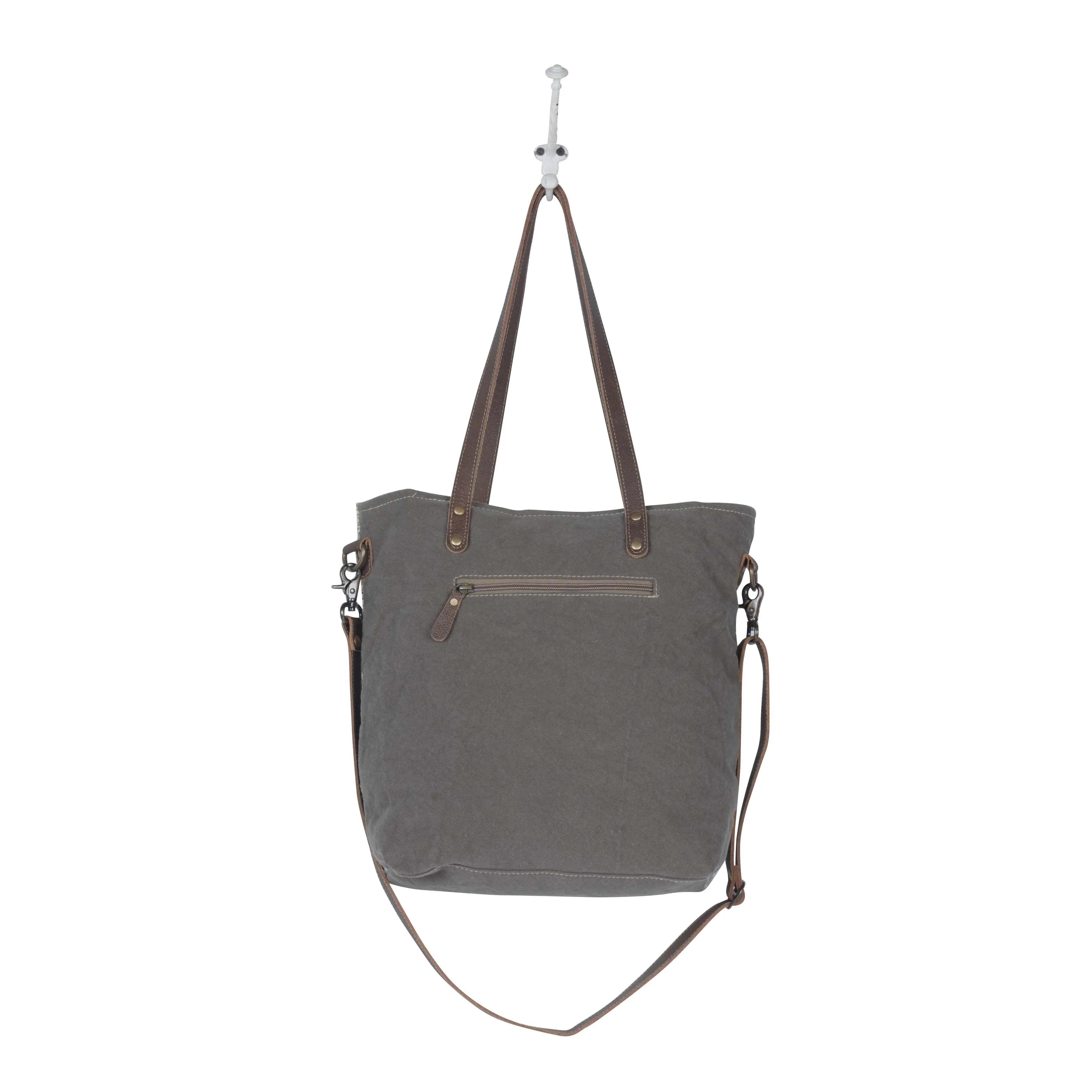 Canvas Shoulder Bag-Myra Muted Cones