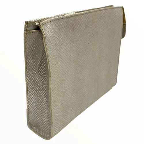Carouzou Elvi moonlight  glamorous leather clutch
