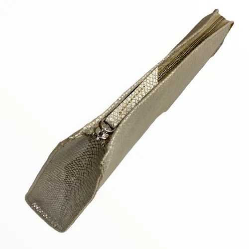 Carouzou Elvi moonlight  glamorous leather clutch