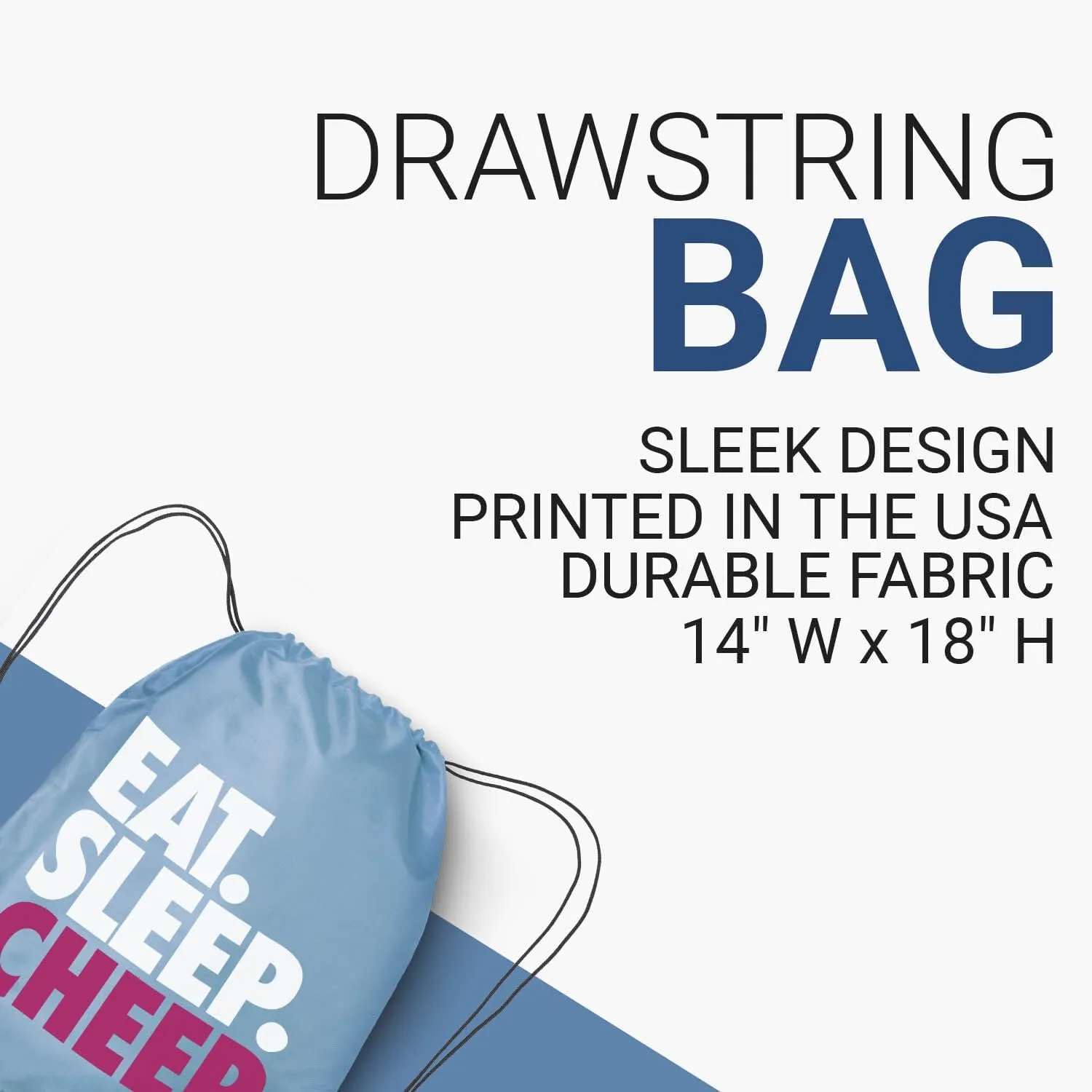 ChalkTalkSPORTS Cheerleading Sport Pack Cinch Sack | Eat Sleep Cheer