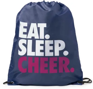 ChalkTalkSPORTS Cheerleading Sport Pack Cinch Sack | Eat Sleep Cheer