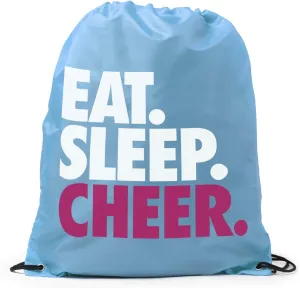 ChalkTalkSPORTS Cheerleading Sport Pack Cinch Sack | Eat Sleep Cheer