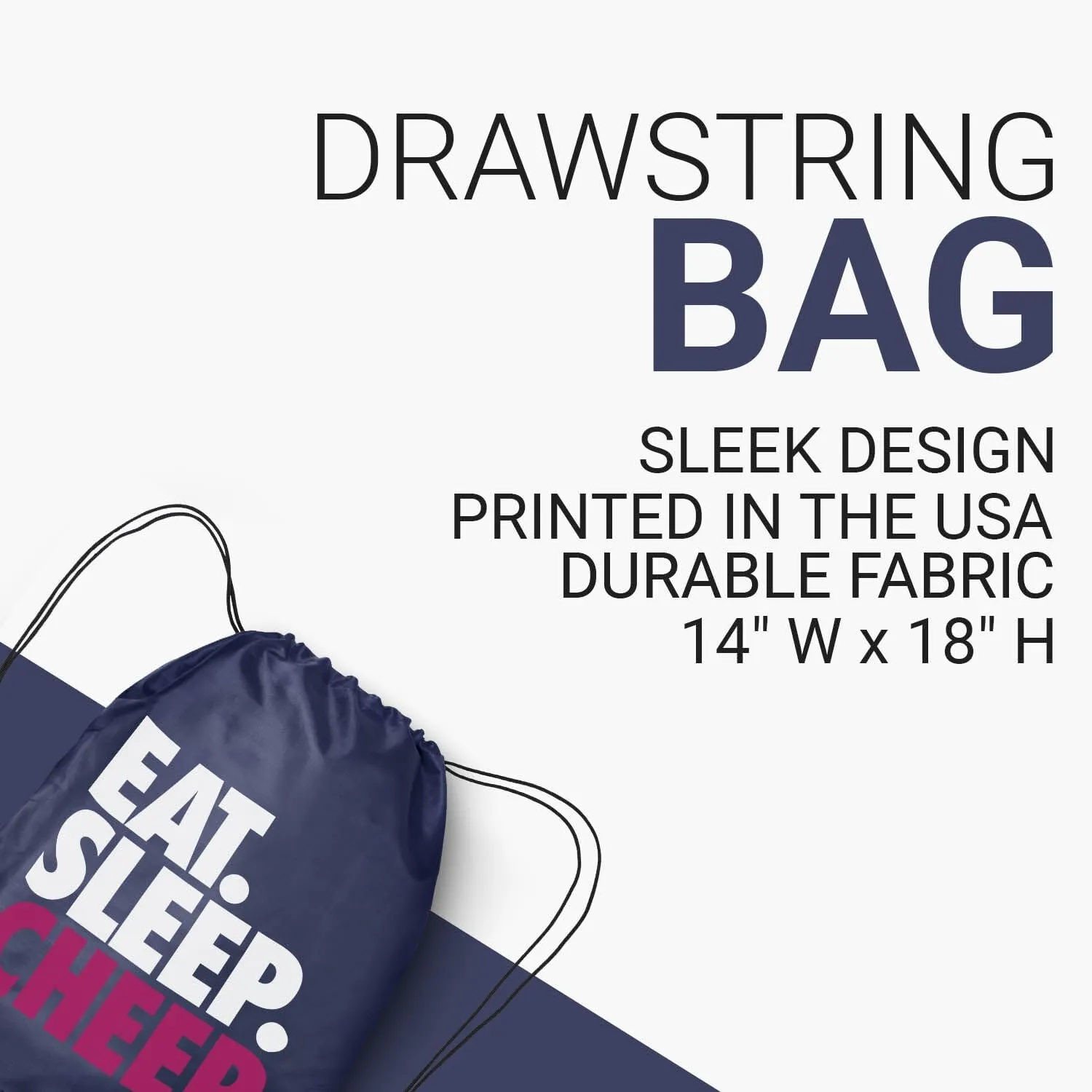 ChalkTalkSPORTS Cheerleading Sport Pack Cinch Sack | Eat Sleep Cheer