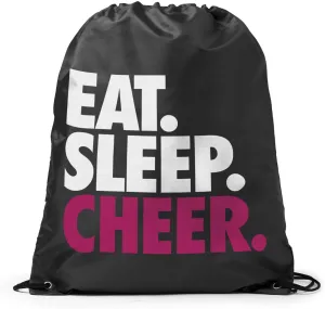 ChalkTalkSPORTS Cheerleading Sport Pack Cinch Sack | Eat Sleep Cheer