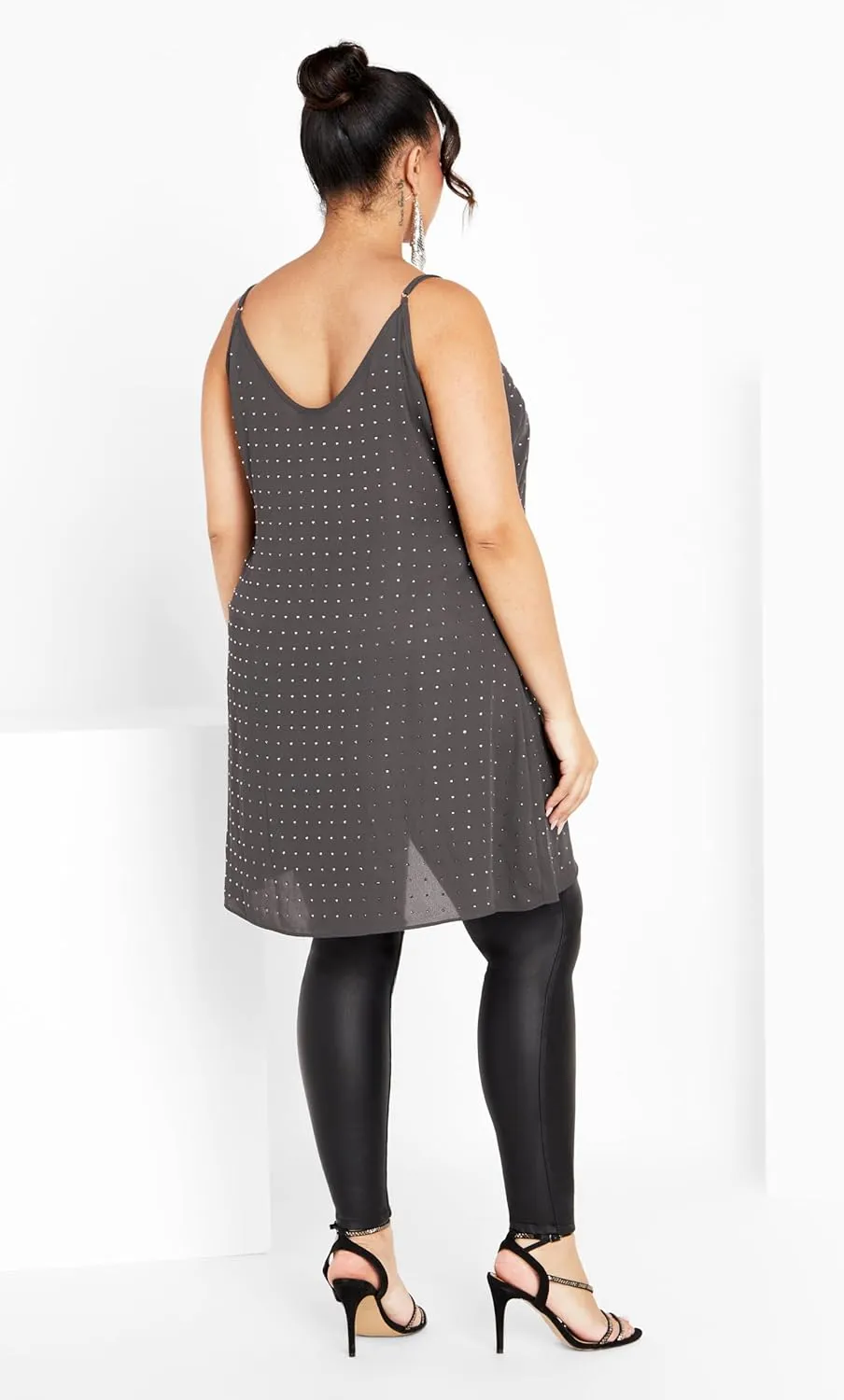 City Chic Women's Plus Size Cami - Hi Lo Shine