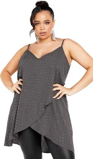City Chic Women's Plus Size Cami - Hi Lo Shine