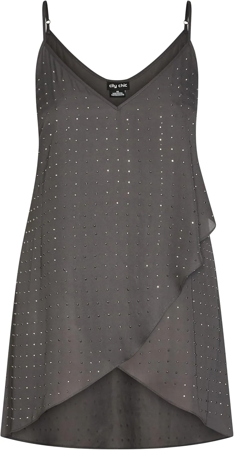 City Chic Women's Plus Size Cami - Hi Lo Shine
