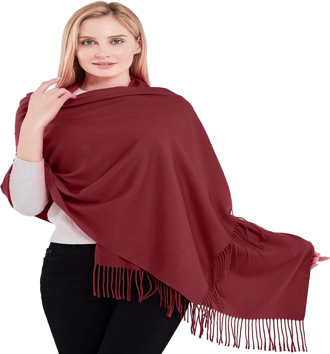 CJ Apparel 100% Cashmere Shawl Pashmina Scarf Wrap Stole Head Wrap Hand Made in Nepal New