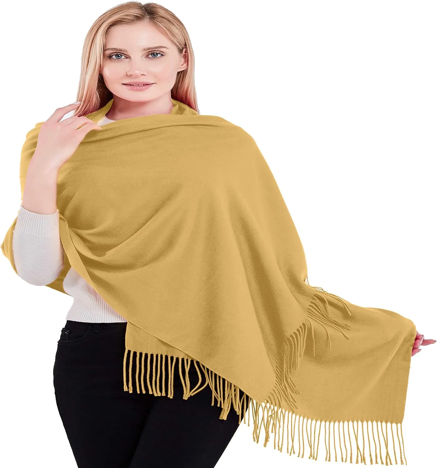 CJ Apparel 100% Cashmere Shawl Pashmina Scarf Wrap Stole Head Wrap Hand Made in Nepal New